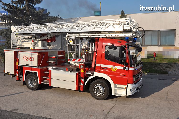 Pożar obiektu warsztatowo-biurowego przy ul. JP II w Szubinie