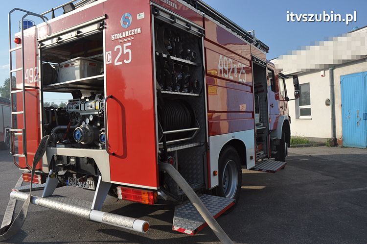 Pożar obiektu warsztatowo-biurowego przy ul. JP II w Szubinie