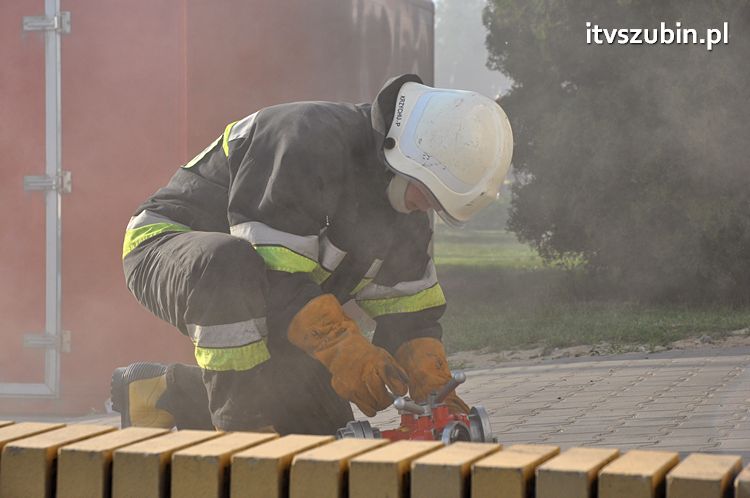 Pożar obiektu warsztatowo-biurowego przy ul. JP II w Szubinie