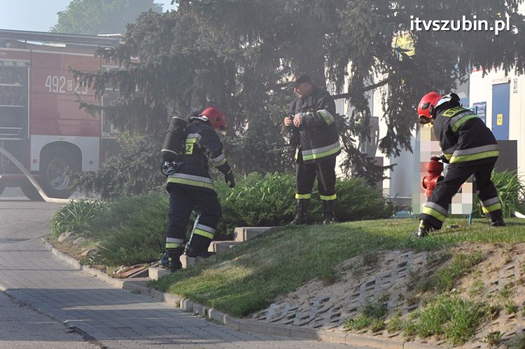 Pożar obiektu warsztatowo-biurowego przy ul. JP II w Szubinie