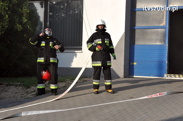Pożar obiektu warsztatowo-biurowego przy ul. JP II w Szubinie