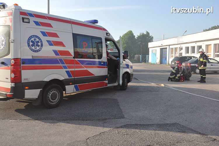 Pożar obiektu warsztatowo-biurowego przy ul. JP II w Szubinie