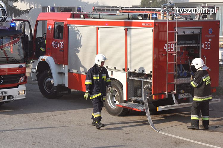Pożar obiektu warsztatowo-biurowego przy ul. JP II w Szubinie