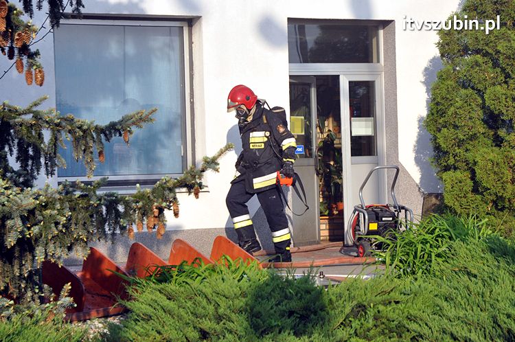 Pożar obiektu warsztatowo-biurowego przy ul. JP II w Szubinie