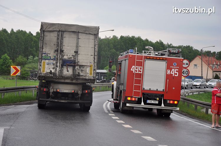 Kolejne zdarzenie drogowe w Zamościu z udziałem Tira