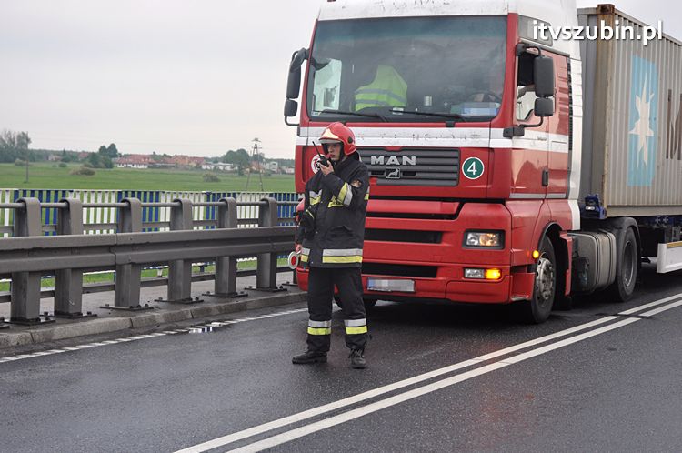 Kolejne zdarzenie drogowe w Zamościu z udziałem Tira