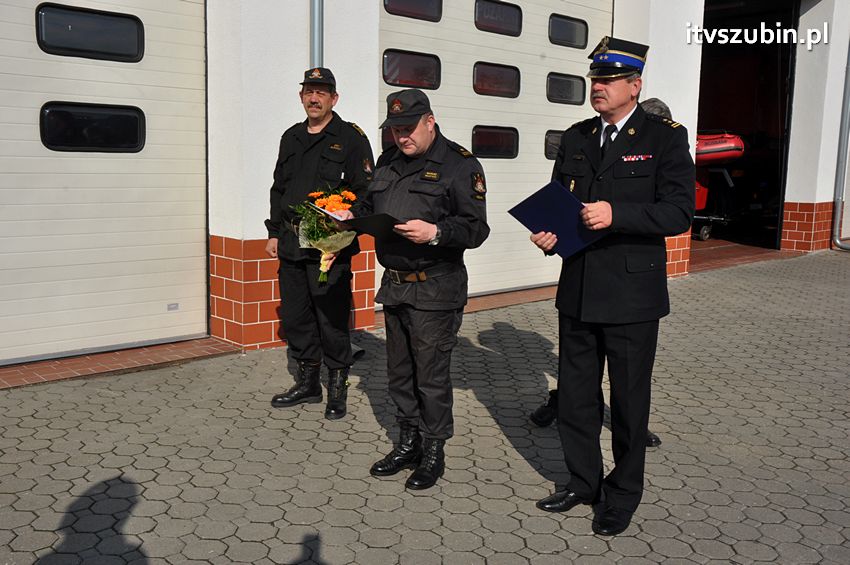 Uroczyste pożegnanie odchodzącego na emeryturę st. ogn. Jarosława Kręgielskiego w JRG nr 2 w Szubinie