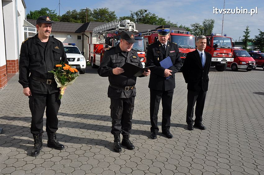 Uroczyste pożegnanie odchodzącego na emeryturę st. ogn. Jarosława Kręgielskiego w JRG nr 2 w Szubinie