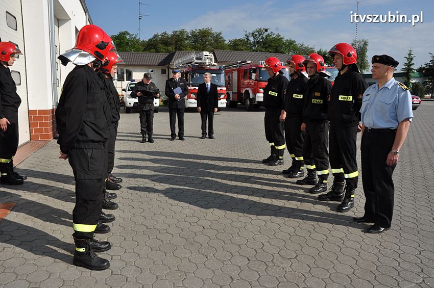 Uroczyste pożegnanie odchodzącego na emeryturę st. ogn. Jarosława Kręgielskiego w JRG nr 2 w Szubinie