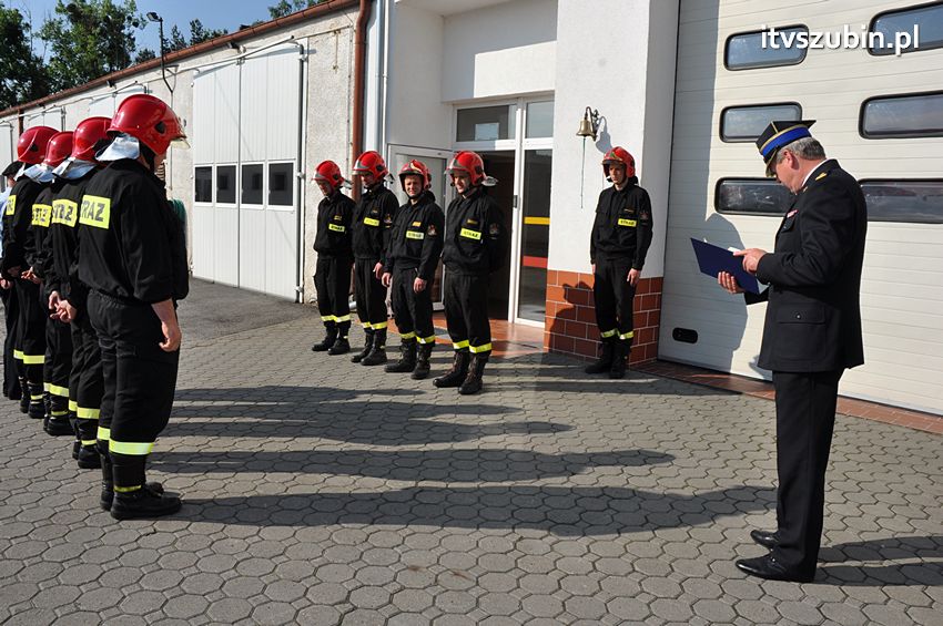Uroczyste pożegnanie odchodzącego na emeryturę st. ogn. Jarosława Kręgielskiego w JRG nr 2 w Szubinie