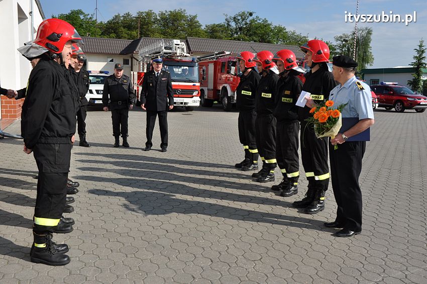 Uroczyste pożegnanie odchodzącego na emeryturę st. ogn. Jarosława Kręgielskiego w JRG nr 2 w Szubinie