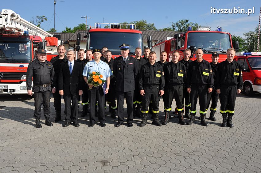 Uroczyste pożegnanie odchodzącego na emeryturę st. ogn. Jarosława Kręgielskiego w JRG nr 2 w Szubinie