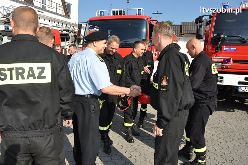 Uroczyste pożegnanie odchodzącego na emeryturę st. ogn. Jarosława Kręgielskiego w JRG nr 2 w Szubinie