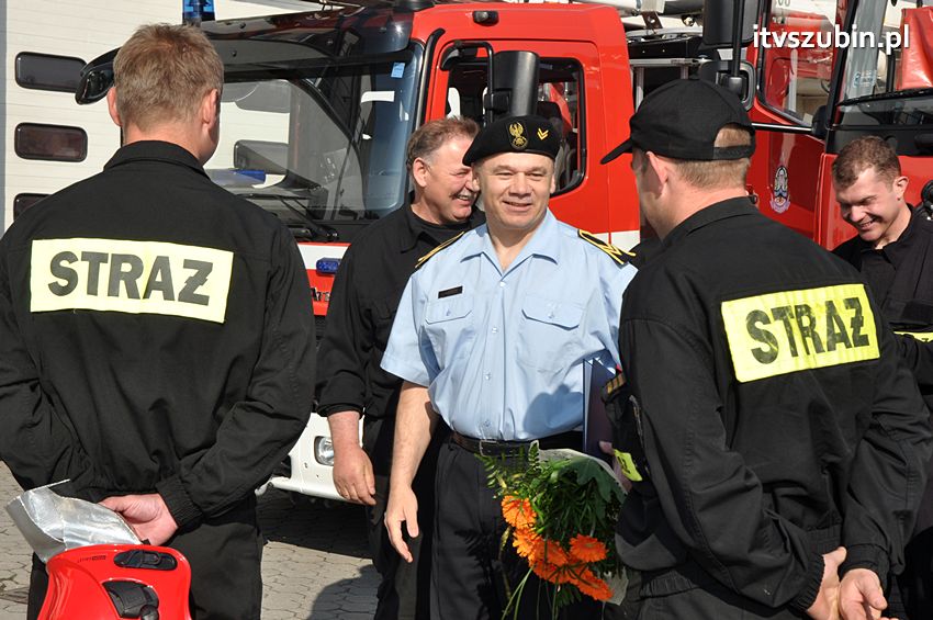 Uroczyste pożegnanie odchodzącego na emeryturę st. ogn. Jarosława Kręgielskiego w JRG nr 2 w Szubinie