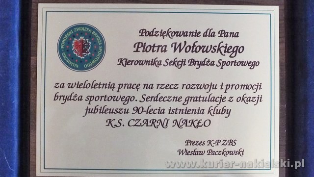 Turniej Brydża Sportowego o Puchar Starosty Nakielskiego z okazji 90-lecia KS. Czarni Nakło