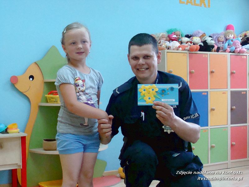 Wizyta policjanta w szubińskim Słoneczku