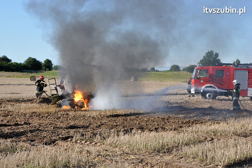 Kolejny pożar maszyny rolniczej na terenie powiatu nakielskiego