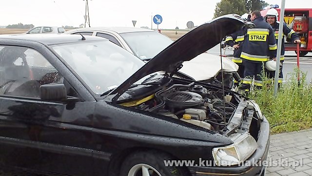 Kolizja trzech samochodów w Śmielinie