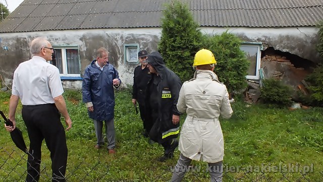 Zawaliła się ściana budynku jednorodzinnego w Dębionku