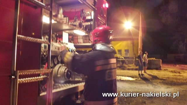 Pożar balotów słomy w RSP Olszewka