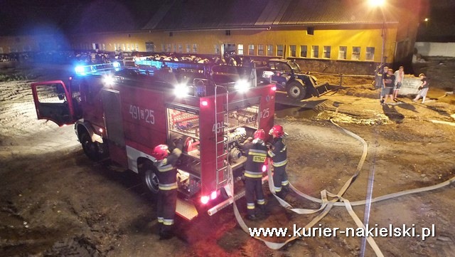 Pożar balotów słomy w RSP Olszewka