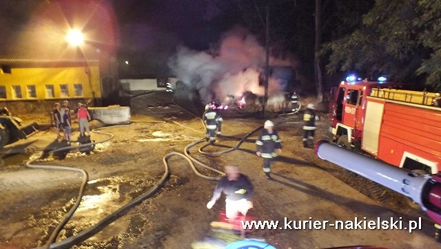 Pożar balotów słomy w RSP Olszewka
