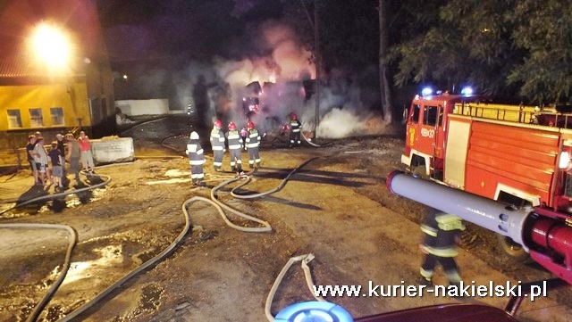Pożar balotów słomy w RSP Olszewka