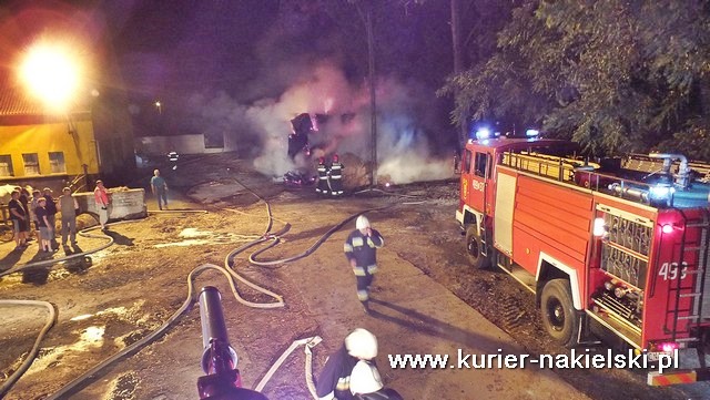 Pożar balotów słomy w RSP Olszewka