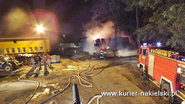 Pożar balotów słomy w RSP Olszewka