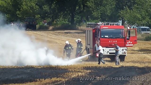 Spłonęło około 25 ha zboża na pniu