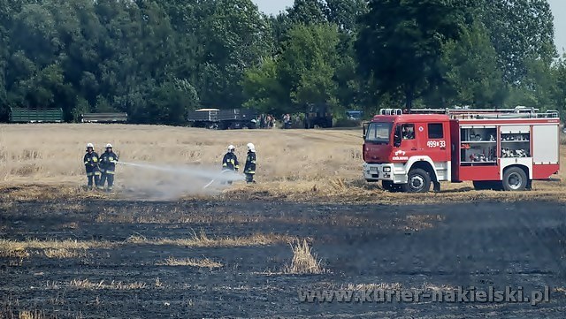 Spłonęło około 25 ha zboża na pniu