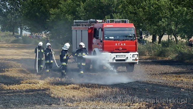 Spłonęło około 25 ha zboża na pniu