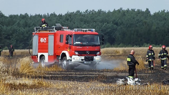 Spłonęło około 25 ha zboża na pniu