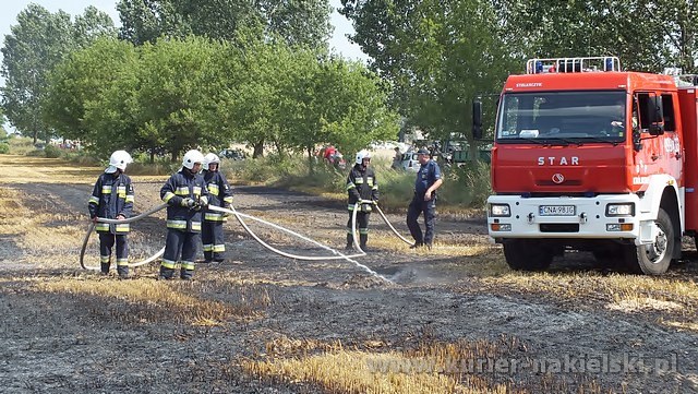 Spłonęło około 25 ha zboża na pniu