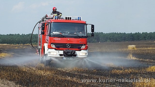 Spłonęło około 25 ha zboża na pniu