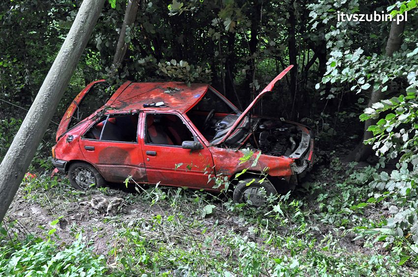 Kolizja dwóch osobówek w Godzimierzu, dwie osoby w szpitalu