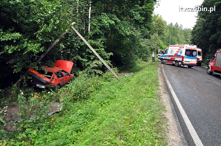 Kolizja dwóch osobówek w Godzimierzu, dwie osoby w szpitalu