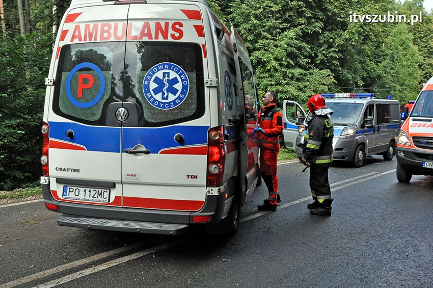 Kolizja dwóch osobówek w Godzimierzu, dwie osoby w szpitalu