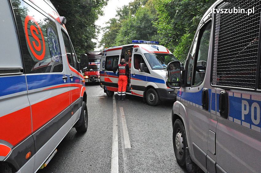 Kolizja dwóch osobówek w Godzimierzu, dwie osoby w szpitalu
