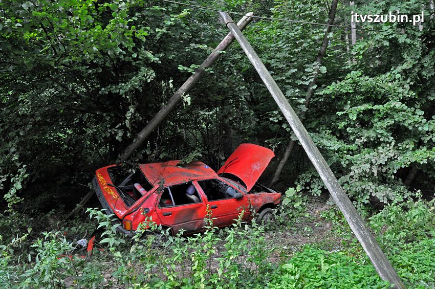 Kolizja dwóch osobówek w Godzimierzu, dwie osoby w szpitalu