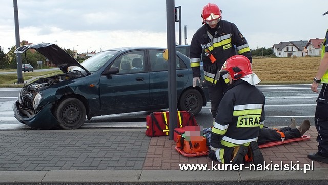 Kolizja na skrzyżowaniu Karnowskiej z obwodnicą Nakła nad Notecią