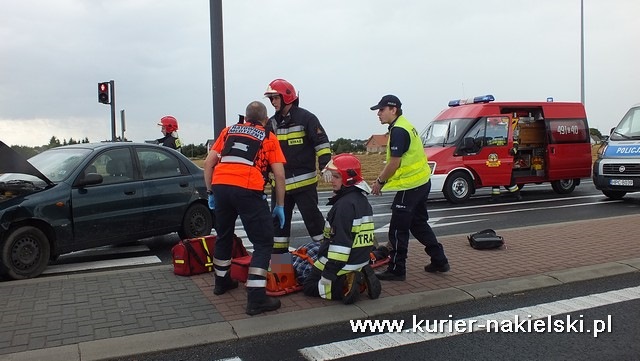 Kolizja na skrzyżowaniu Karnowskiej z obwodnicą Nakła nad Notecią