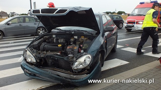 Kolizja na skrzyżowaniu Karnowskiej z obwodnicą Nakła nad Notecią