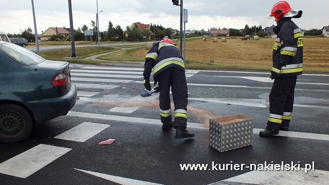 Kolizja na skrzyżowaniu Karnowskiej z obwodnicą Nakła nad Notecią