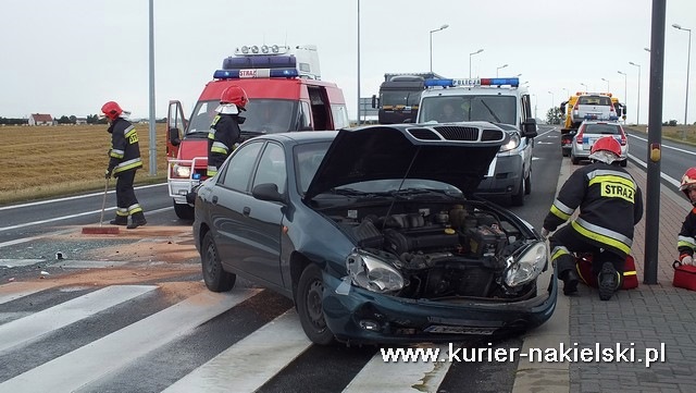 Kolizja na skrzyżowaniu Karnowskiej z obwodnicą Nakła nad Notecią