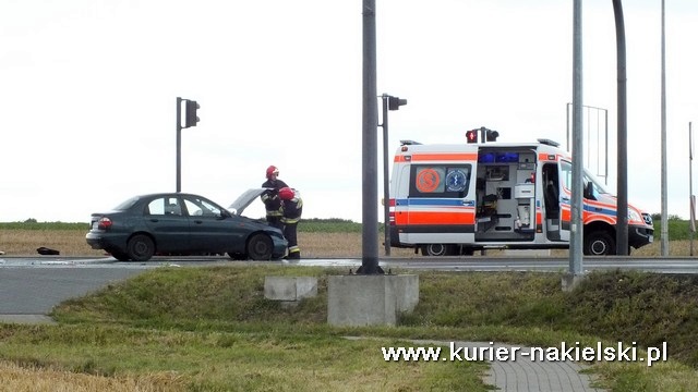 Kolizja na skrzyżowaniu Karnowskiej z obwodnicą Nakła nad Notecią