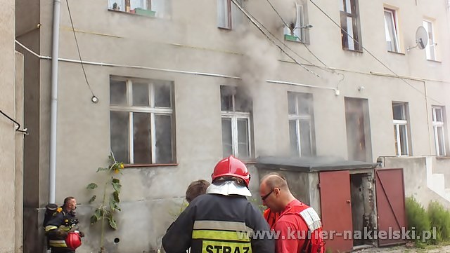 Pożar mieszkania na Rynku w Nakle nad Notecią