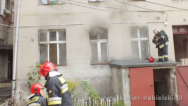 Pożar mieszkania na Rynku w Nakle nad Notecią
