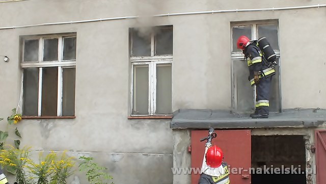 Pożar mieszkania na Rynku w Nakle nad Notecią