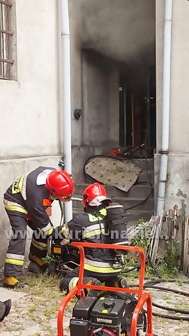 Pożar mieszkania na Rynku w Nakle nad Notecią